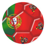 Portuguese flag soccer ball for das Quinas Tees stickers