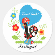 Portuguese Rooster of Luck Sticker