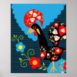 Portuguese Rooster Posters