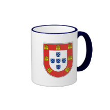 Portuguese shield coffee mugs
