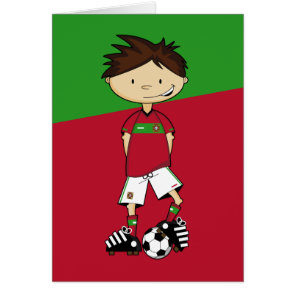 Portuguese Soccer Boy Card card