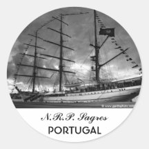 Portuguese tall ship NRP Sagres Stickers
