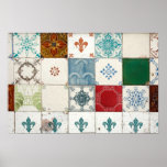 Portuguese tiles print