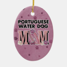 Portuguese Water Dog MOM Christmas Ornaments
