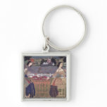 Portuguese women eating a meal, Goa Key Chains