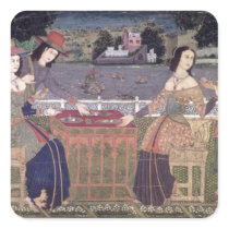 Portuguese women eating a meal, Goa Sticker