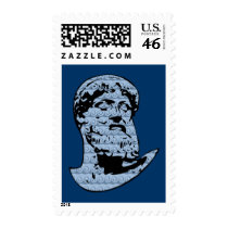 Poseidon statue postage
