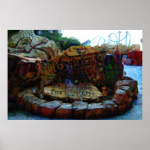 Poseidon's fury lost city rock sign poster