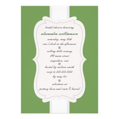 Posh Bridal Shower Invitation {Green}