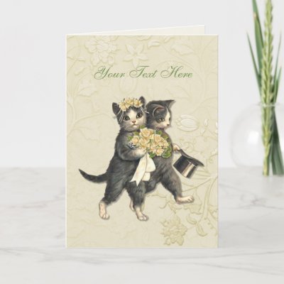 Posh Cats Wedding Card