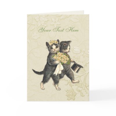 Posh Cats Wedding Card