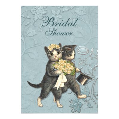 Posh Cats Wedding Personalized Announcements