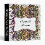 Posh chic trendy zebra stripes,pink personalized binders