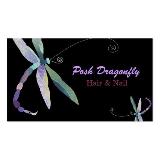 Posh Dragonfly Hair Salon Appointment Cards Business Cards