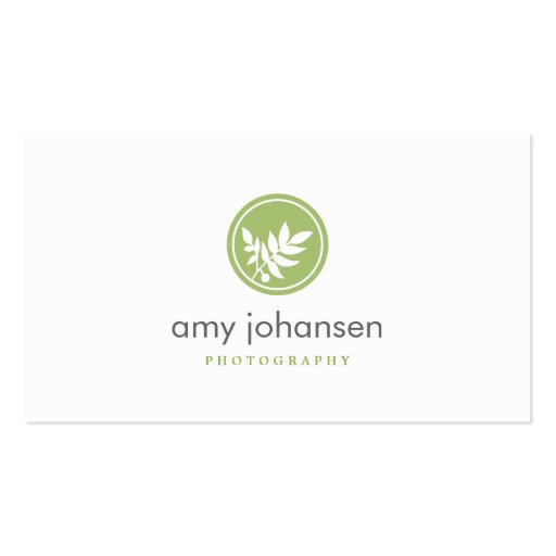 Posh Leaves Business Card (front side)