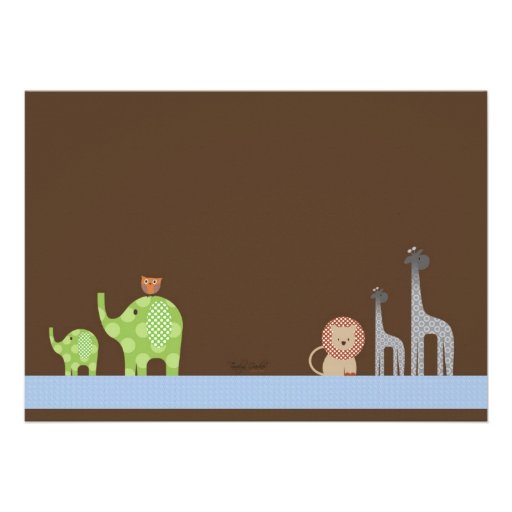 Posh Noahs Ark Invitation