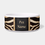 Posh Pet Zebra Pattern - Customize petbowl