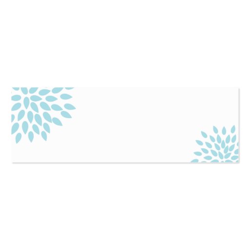 Posh Petals | Twilight | Wedding Website Cards Business Card Templates (back side)