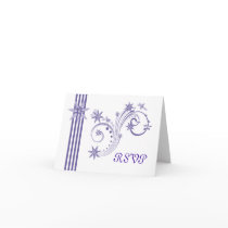 Posh Purple RSVP Cards