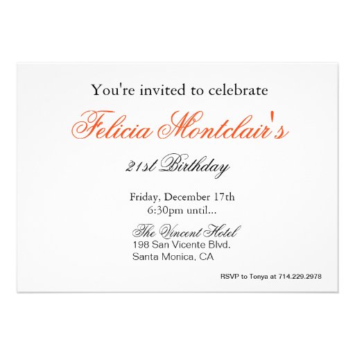 Posh Purse, High Heels and Lipstick 21st Birthday Custom Invitation