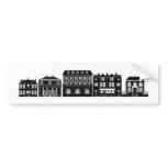 Posh smart row of buildings bumper stickers