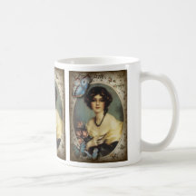 Posh Vintage Butterfly Paris Lady Fashion Mug