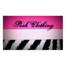 Posh Zebra Business Cards