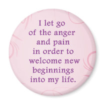 Positive Affirmation Letting Go Of Pain And Anger Refrigerator Magnets