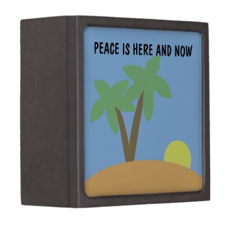 Positive Affirmation: Peace is Here and Now Premium Trinket Box