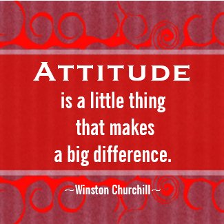 Positive Attitude-Churchill Quotation - Motivation magnet