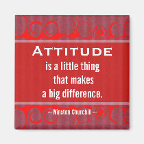 Positive Attitude-Churchill Quotation - Motivation magnets