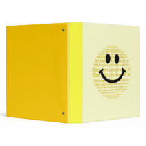 Positive Attitude Mind Over Matter Smiley Binder