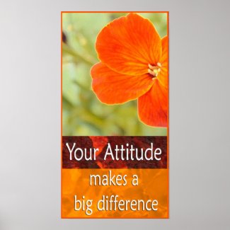 Positive Attitude Motivational Poster print