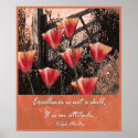 Positive attitude words - Excellence posters
