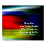 Positive attitude words - Picture of health Poster
