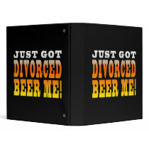 Positive Divorce Gift Ideas : Divorced Beer Me 3 Ring Binder