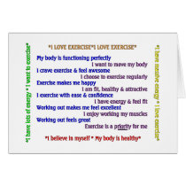 Positive Exercise Affirmations Greeting Card