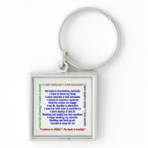 Positive Exercise Affirmations Keychain