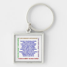 Positive Exercise Affirmations Keychain
