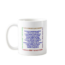 Positive Exercise Affirmations Coffee Mugs