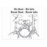 Positive message for drummers, musicians, dancers post card