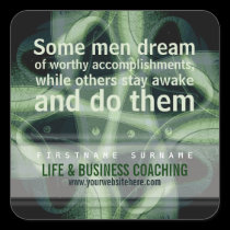 Positive Quote Coaching Business Square Sticker