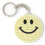 Positive Thinking Smiley keychains