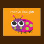 Positive Thoughts Cute Ladybug Card Post Cards