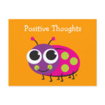 Positive Thoughts Cute Ladybug Card