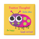 Positive Thoughts - Cute Ladybug Magnet