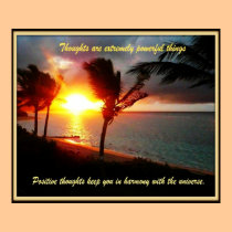 Positive thoughts poster posters