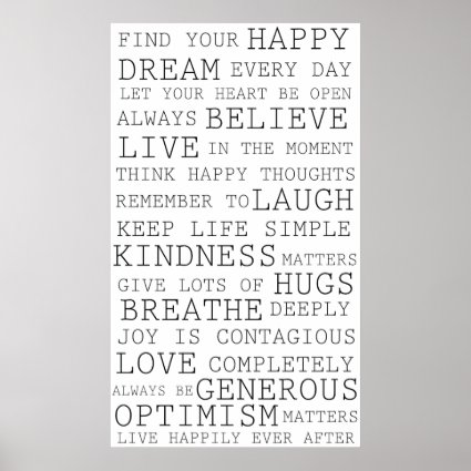Positive Thoughts Print