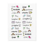 Positive Words Post Cards