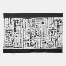 Positive words typography hand towels